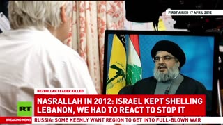 Julian Assange interviews Hezbollah leader, Hassan Nasrallah, in 2012