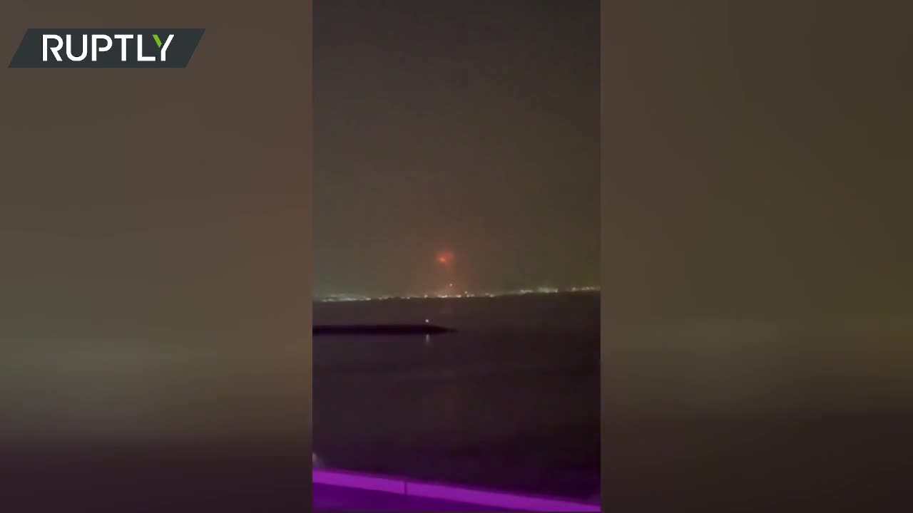 Large explosion caused by ship fire rocks Dubai