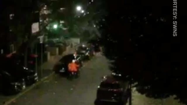Just Eat courier caught in reckless FIREWORKS shootout