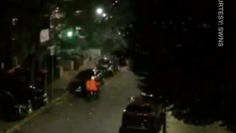Just Eat courier caught in reckless FIREWORKS shootout