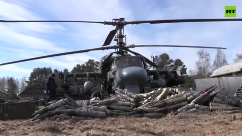 Russian combat helicopter preparation