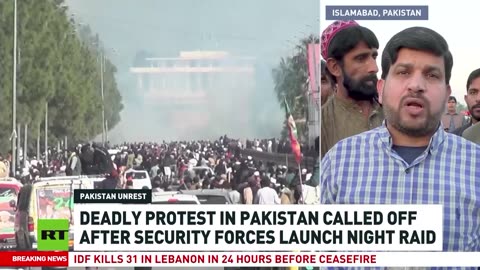 Pakistan protest called off after security forces launch night raid