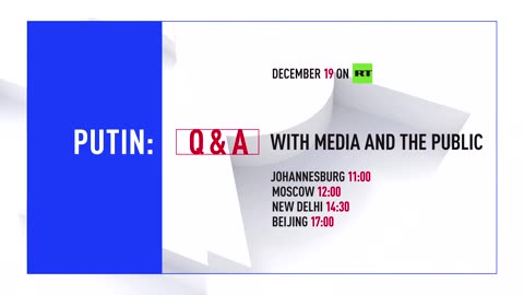 Putin's annual Q&A with media and the public | TUNE IN