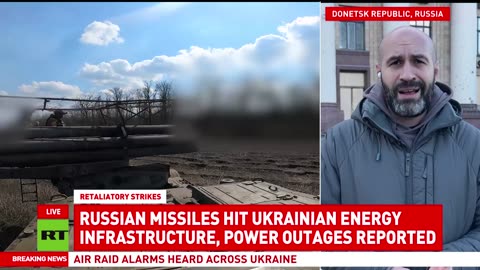 Russian missiles hit Ukrainian energy infrastructure, power outages reported