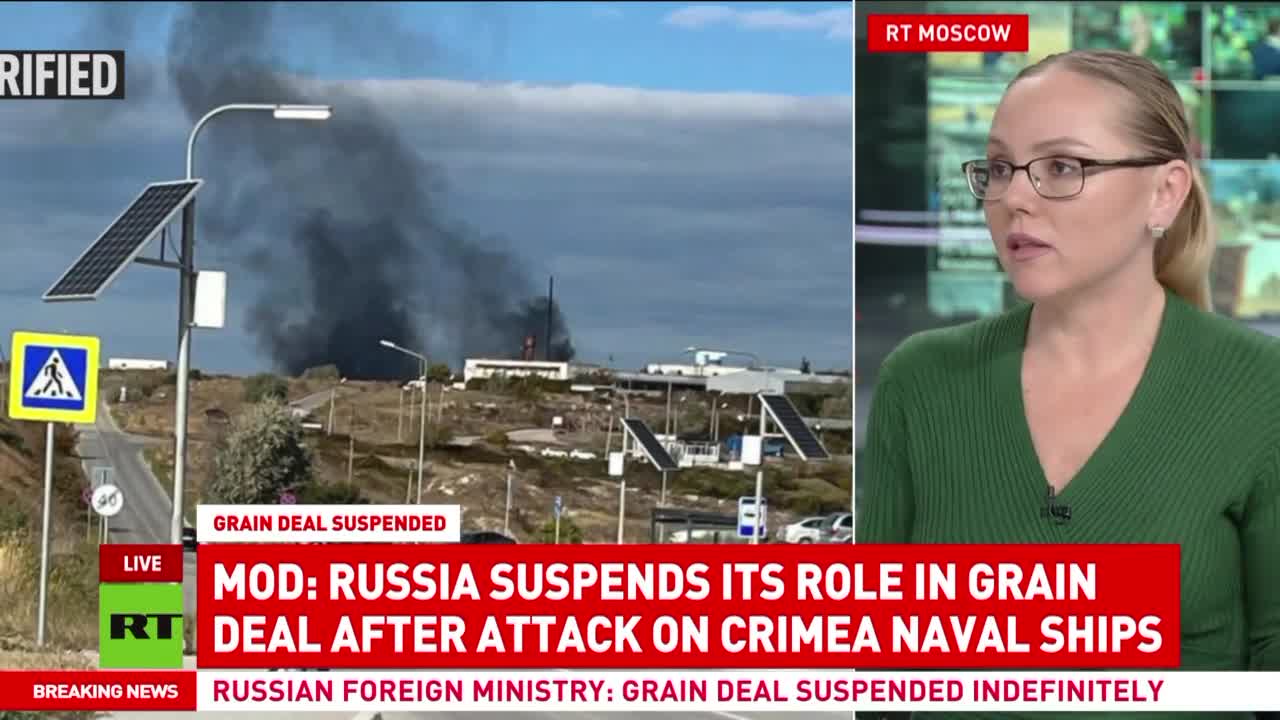 Russia suspends participation in grain deal after Ukrainian attack on Crimean naval ships