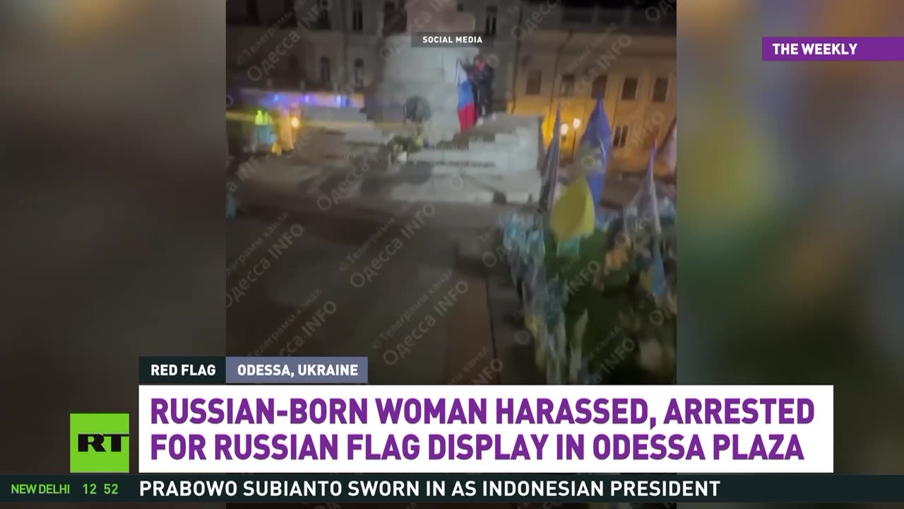 Russian-born woman arrested for displaying Russian flag in Odessa