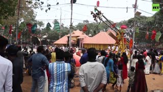 12 meters high | Over a 1,000 babies take to the skies during Indian ritual