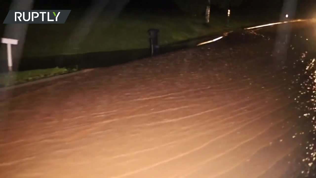 German town flooded as local river bursts its banks