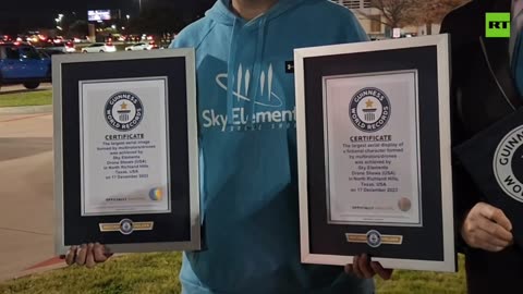 Drone show sets two new Guinness World Records in Texas