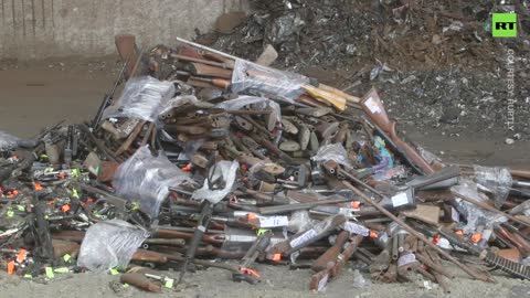 Over four THOUSAND weapons melted by Ecuadorian authorities