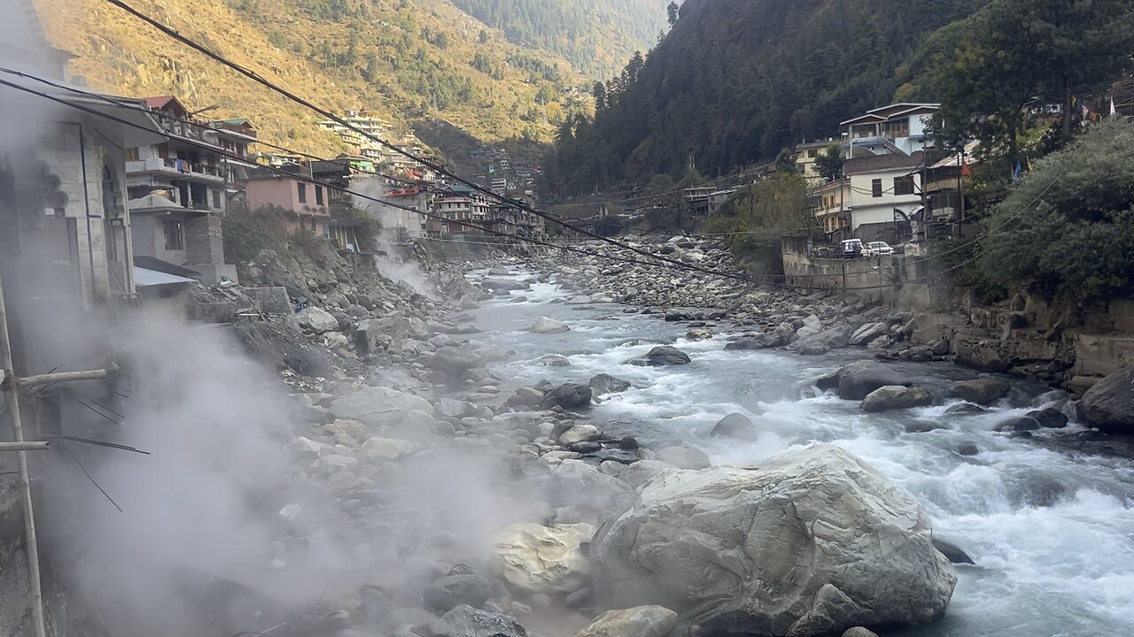 Steam coming from water