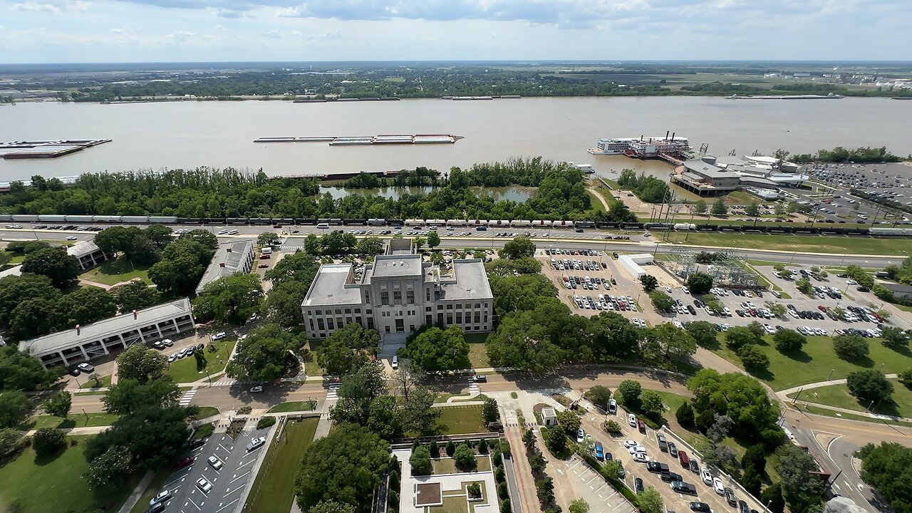 A top the Louisiana State Capitol in Baton Rouge Louisiana.