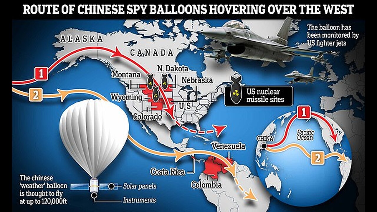 A Spy Balloon from China Roaming Unrestricted Across the Nation