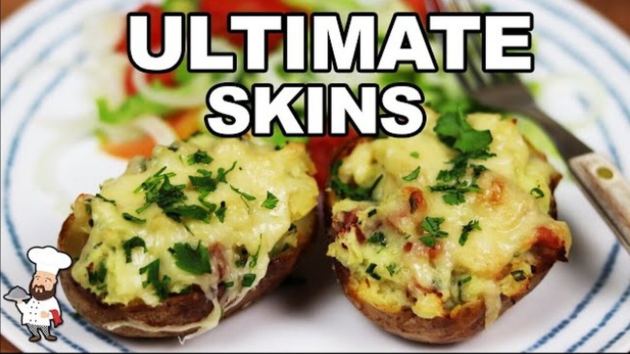 Stuffed potato skins