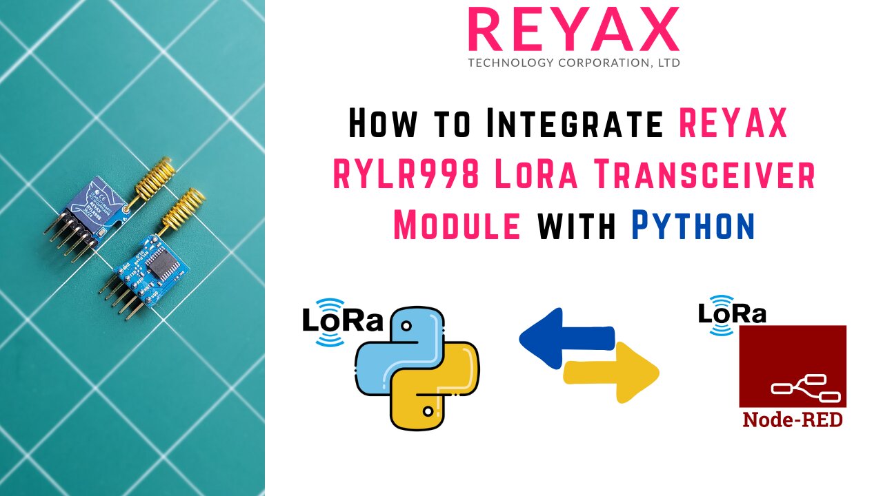 How to Integrate REYAX RYLR998 LoRa Transceiver Module with Python | LoRa with Python | IoT | IIoT |