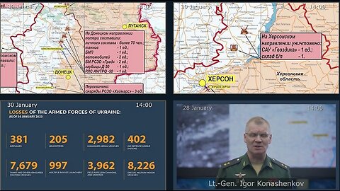 30.01.23 -⚡ Russian Defence Ministry report on the progress of the deNAZIfication of Ukraine