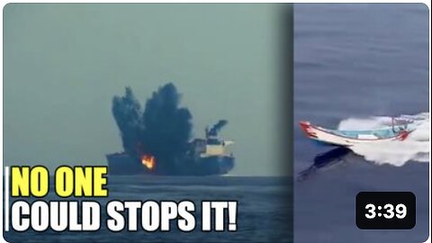 This is what a boat-drone strike on a British ship looks like!