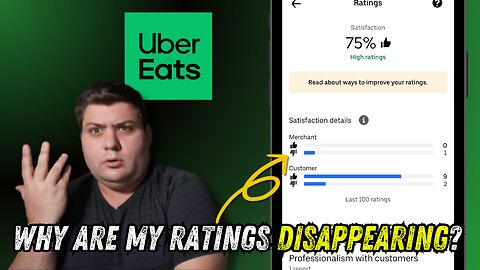 UberEats Driver EXPOSED How Ratings are Disappearing?!