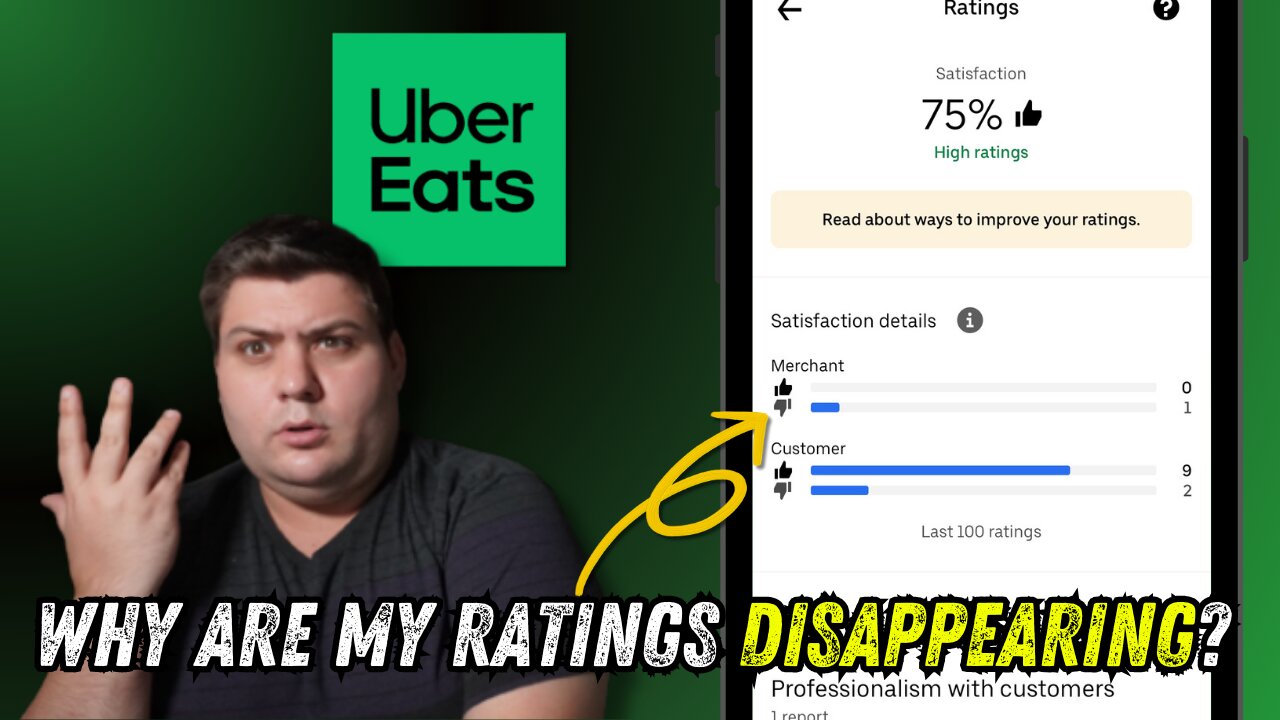 UberEats Driver EXPOSED How Ratings are Disappearing?!