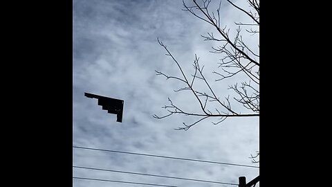 Stealth flying over my house