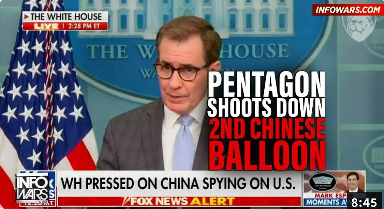 BREAKING: Pentagon Shoots Down Second Chinese Ballon Over Alaska
