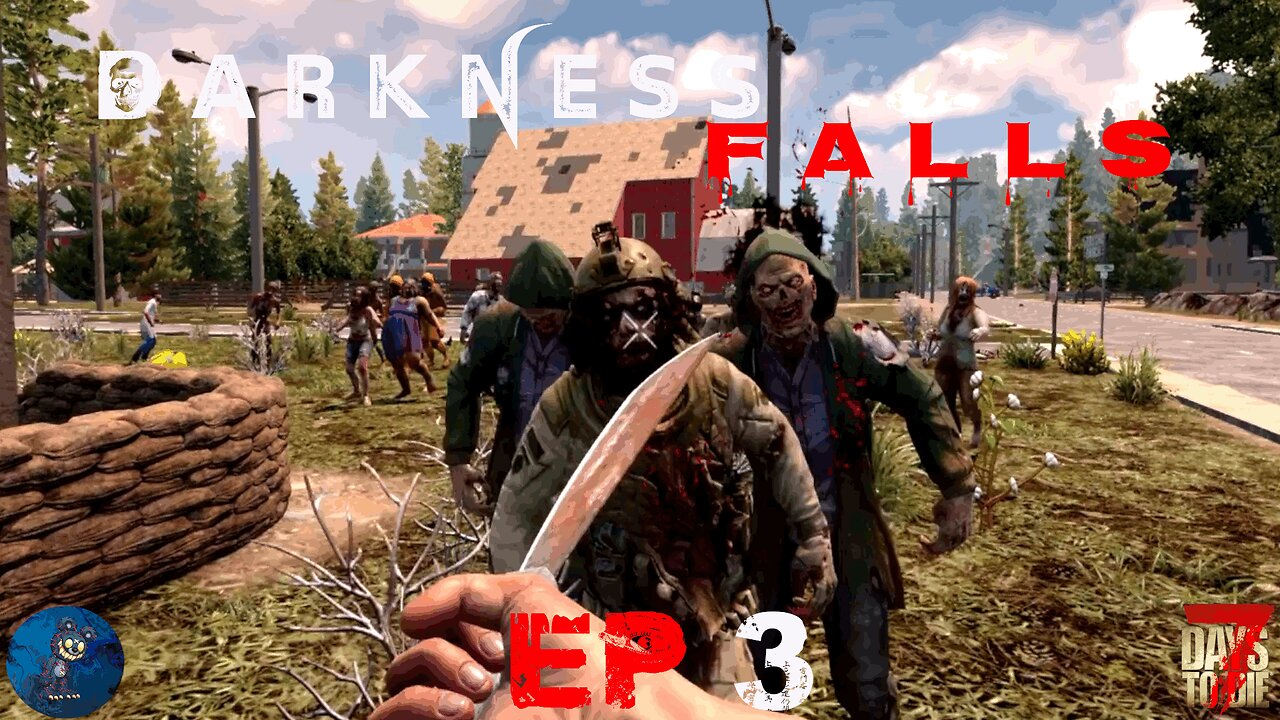 BATTLE FOR THE SATELLITE BUILDING! - Darkness Falls Ep 3 - 7 Days to Die A20