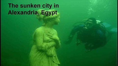 The sunken city in Alexandria, Egypt