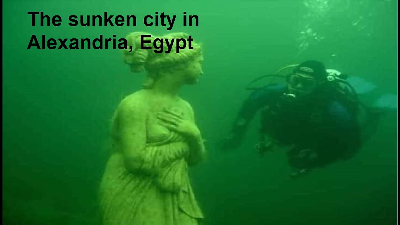 The sunken city in Alexandria, Egypt