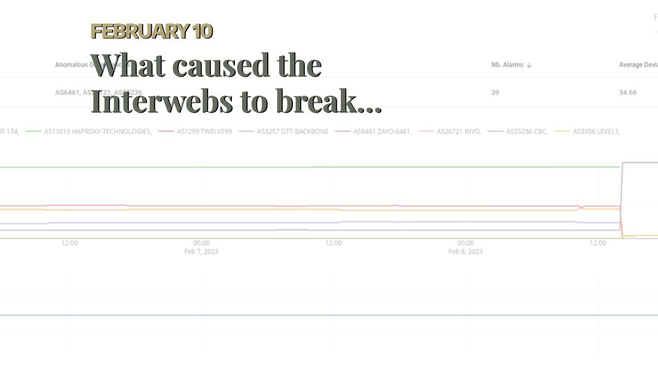 What caused the Interwebs to break…