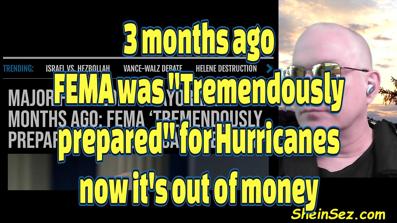 3 months ago FEMA was "Tremendously prepared" for Hurricanes now it's out of money-671