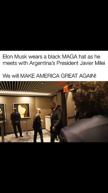 Elon Must wears Black MAGA Hat 👏 👌 👍