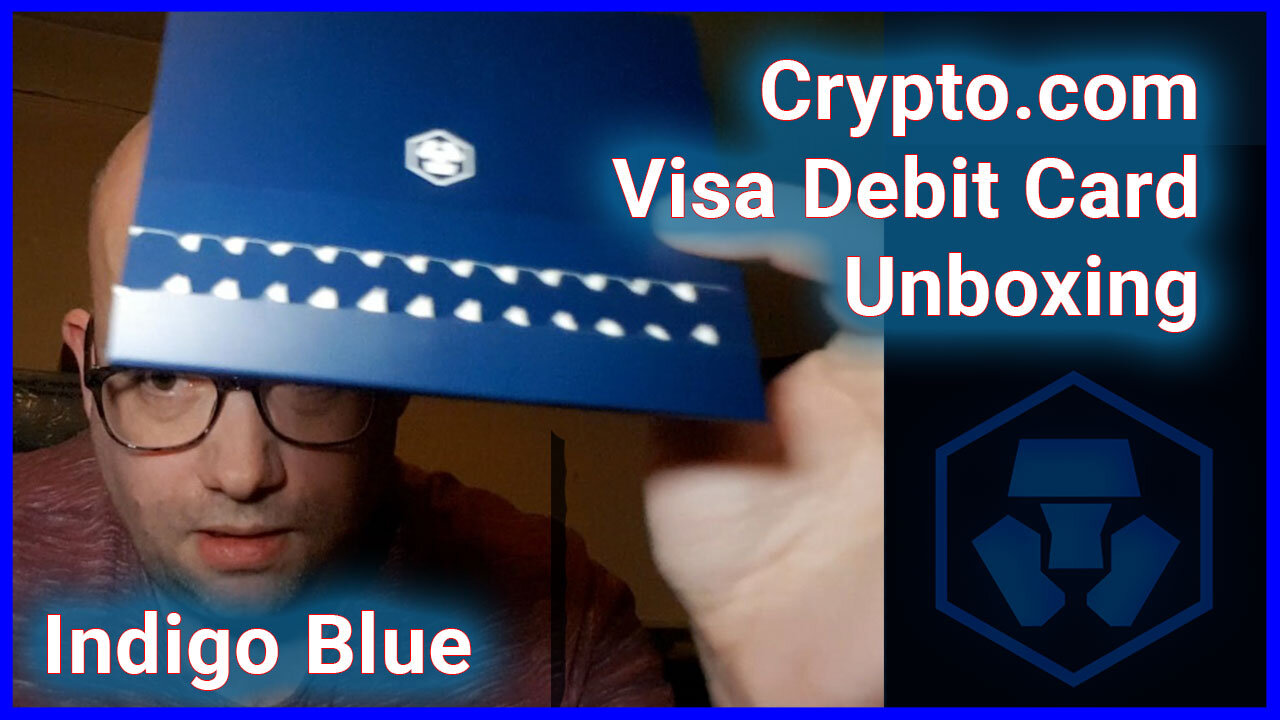 Crypto dot come Visa Debit Indigo Blue Metal Card Unboxing UK