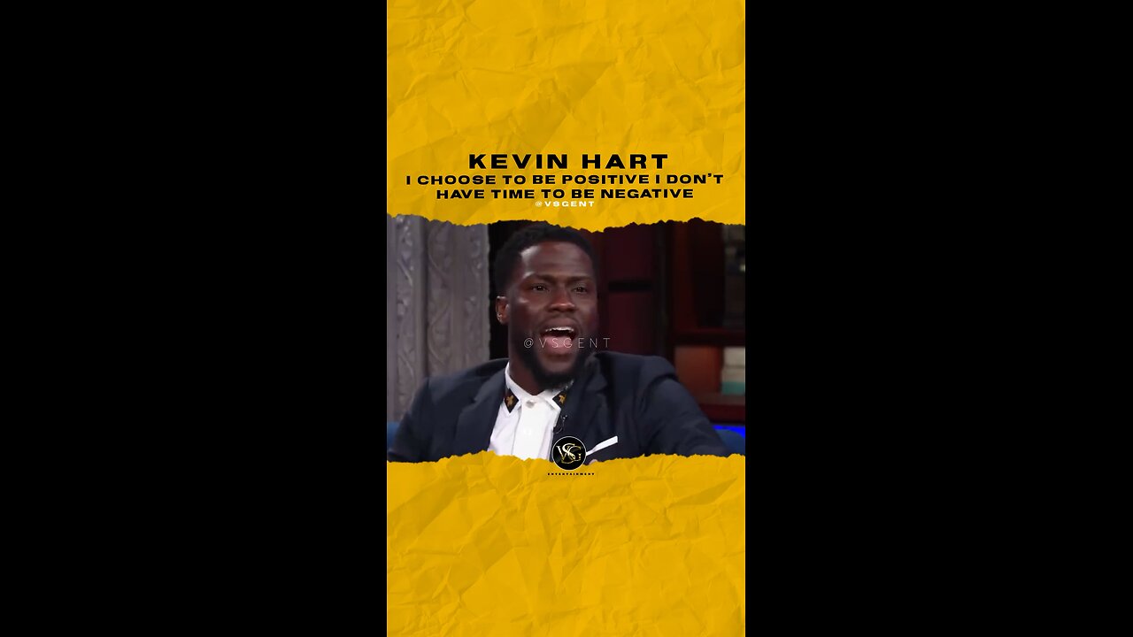 @kevinhart4real I choose to be positive I don’t have time to be negative