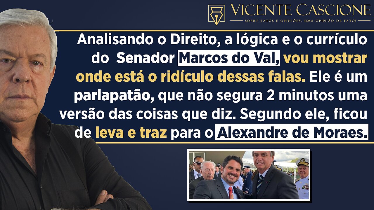 DESVENDANDO MARCOS DO VAL: UMA ANÁLISE DO TEATRO FEITO PELO SENADOR QUE ATACOU BOLSONARO