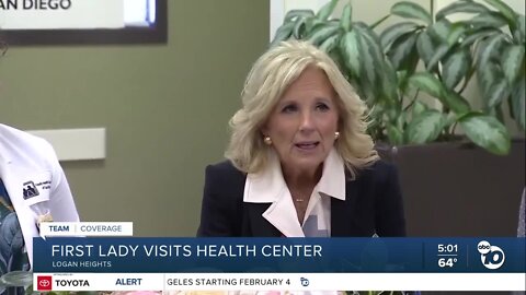 First Lady Jill Biden talks cancer initiative at local health center