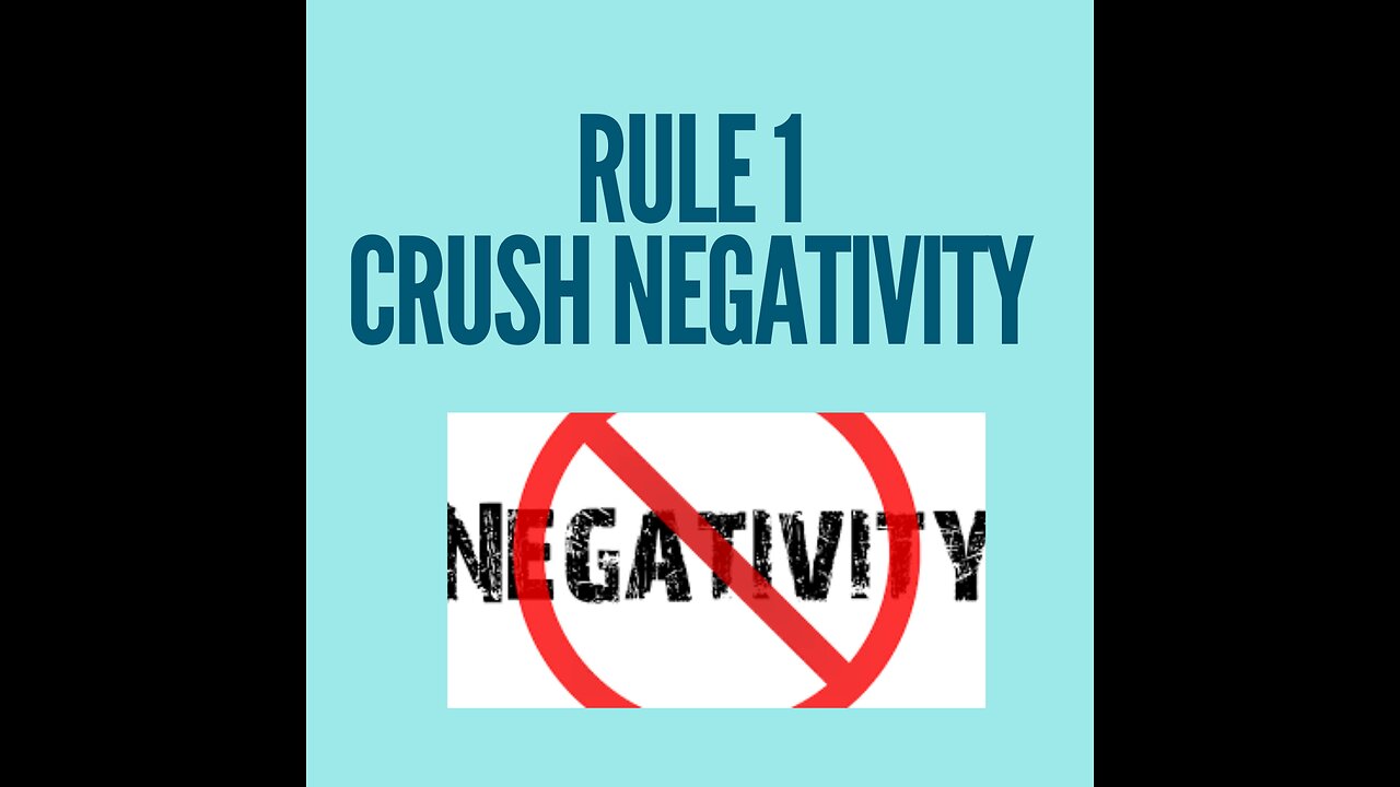 How to deal with negativity