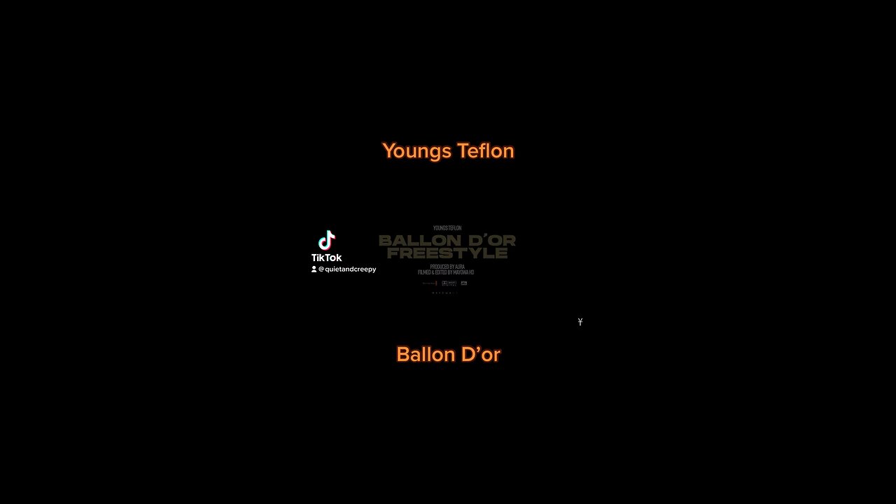 Youngs Teflon - Ballon D’or