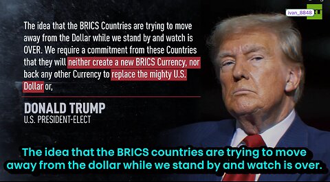 Trump threatens BRICS countries over ‘moving away from the Dollar’