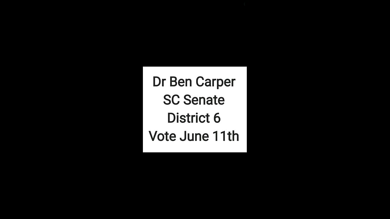 Ben Carper SC Senate district 6