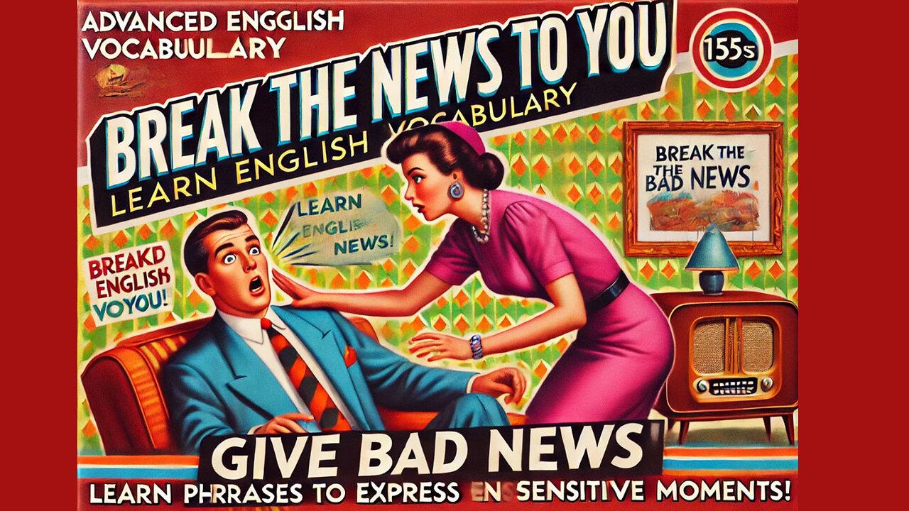 Vocabulary and Pronunciation "BREAK THE NEWS" Advanced English