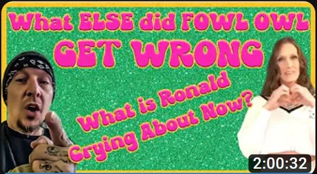 4-2-2024 ShamRocks "What Else Did Fowl Owl Get Wrong and What Is Ronald Crying About Now" w/ live chat (starts at 36:00)