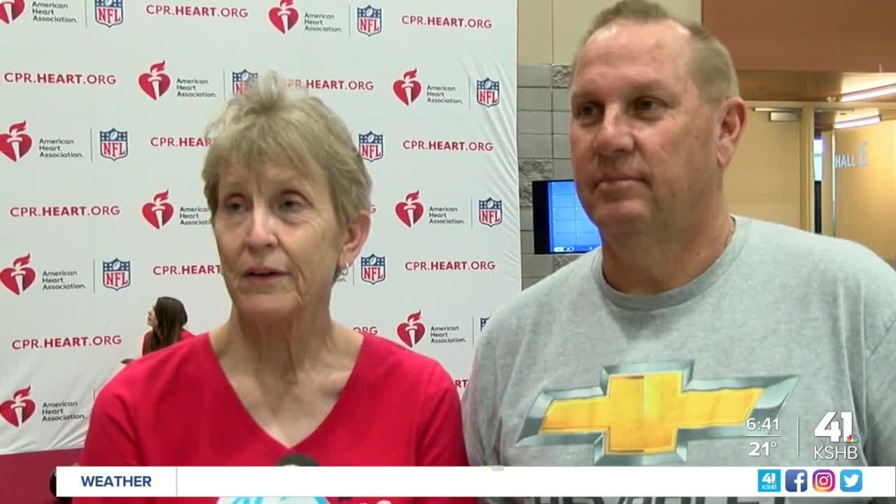 Learning CPR at the Super Bowl Experience