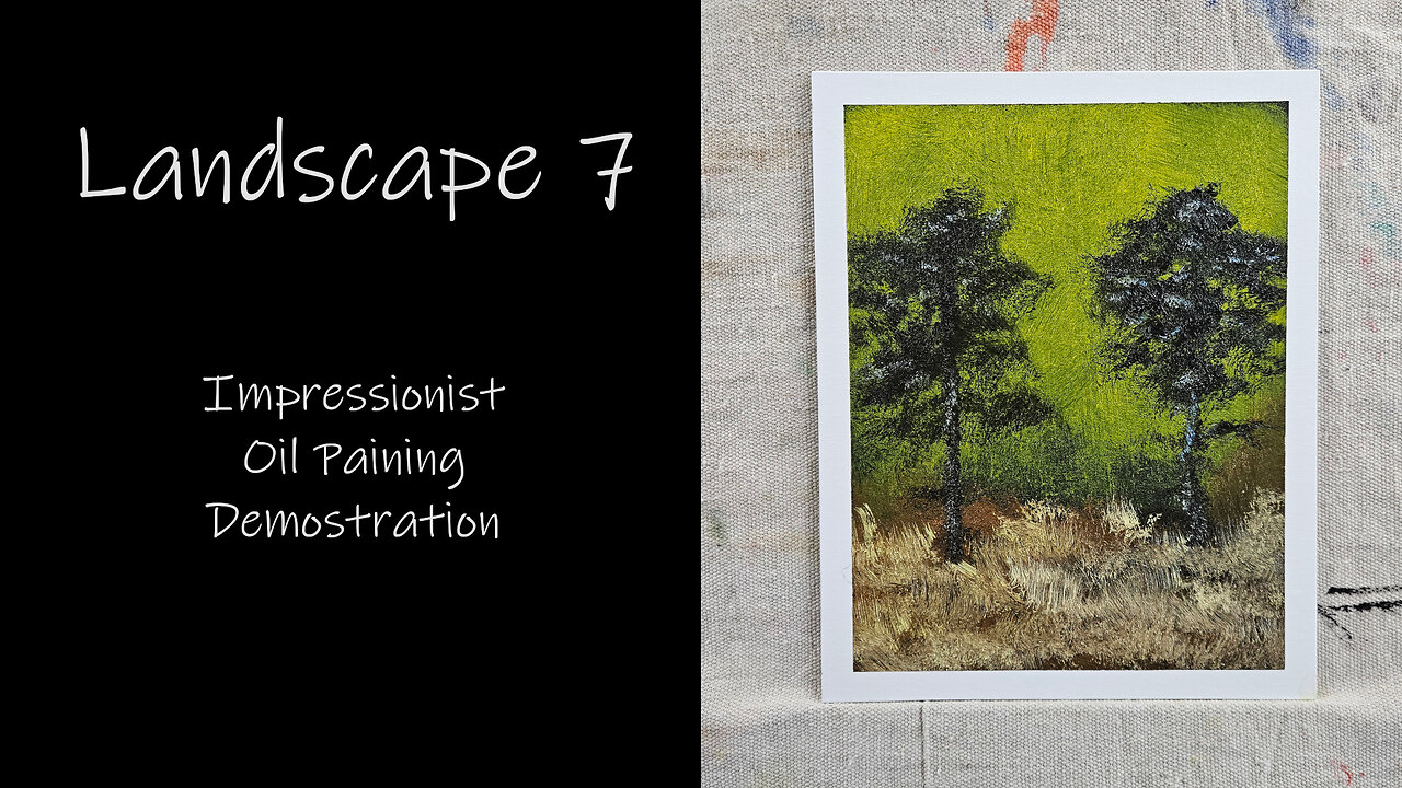 "Landscape 7" Impressionist Oil Painting Demonstration #forsale