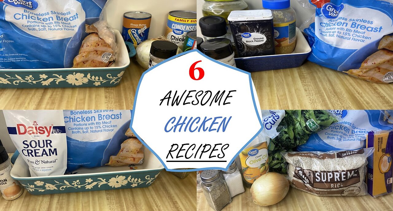 6 Awesome CHICKEN Recipes | Quick, TASTY, & Cheap Dinners!