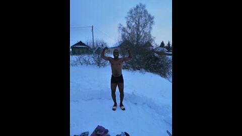 7:40 утра купание в проруби (полное видео) | @Solomonaire | 07.02.2023