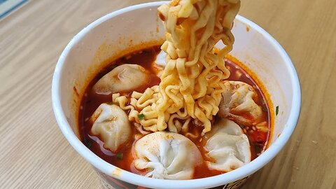 Ramen with dumplings #asmr #koreanfood
