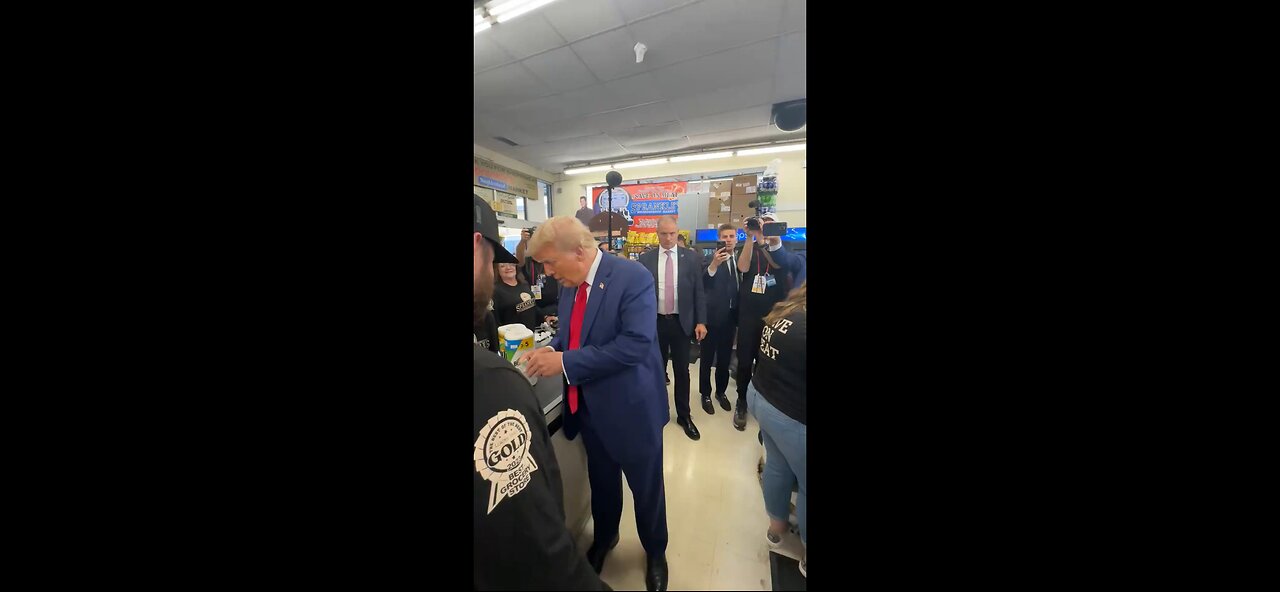 President Donald J. Trump helps a mother of three pay for her groceries!