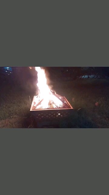 Enjoying The Beautiful Weather By The Fire