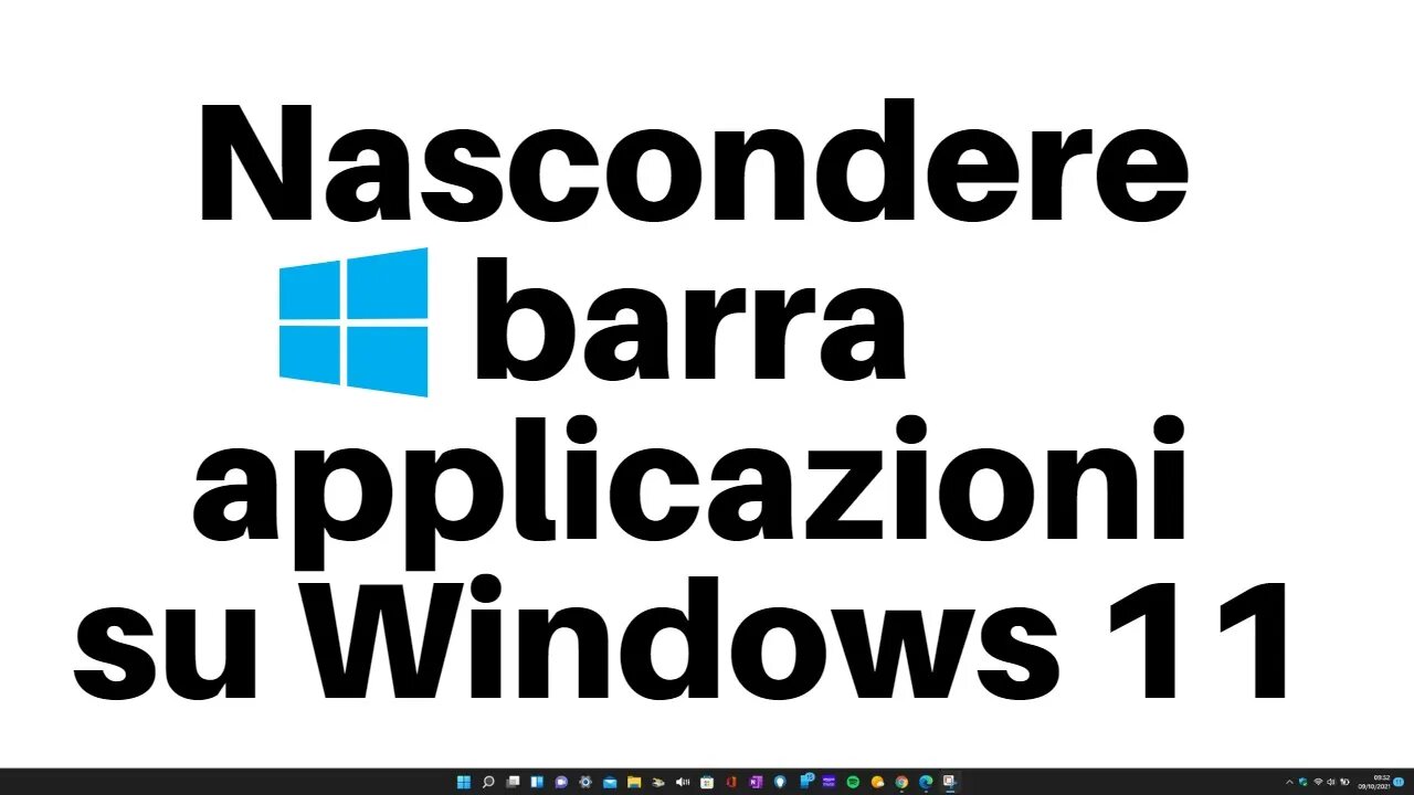 Nascondere la barra delle applicazioni su Windows 11