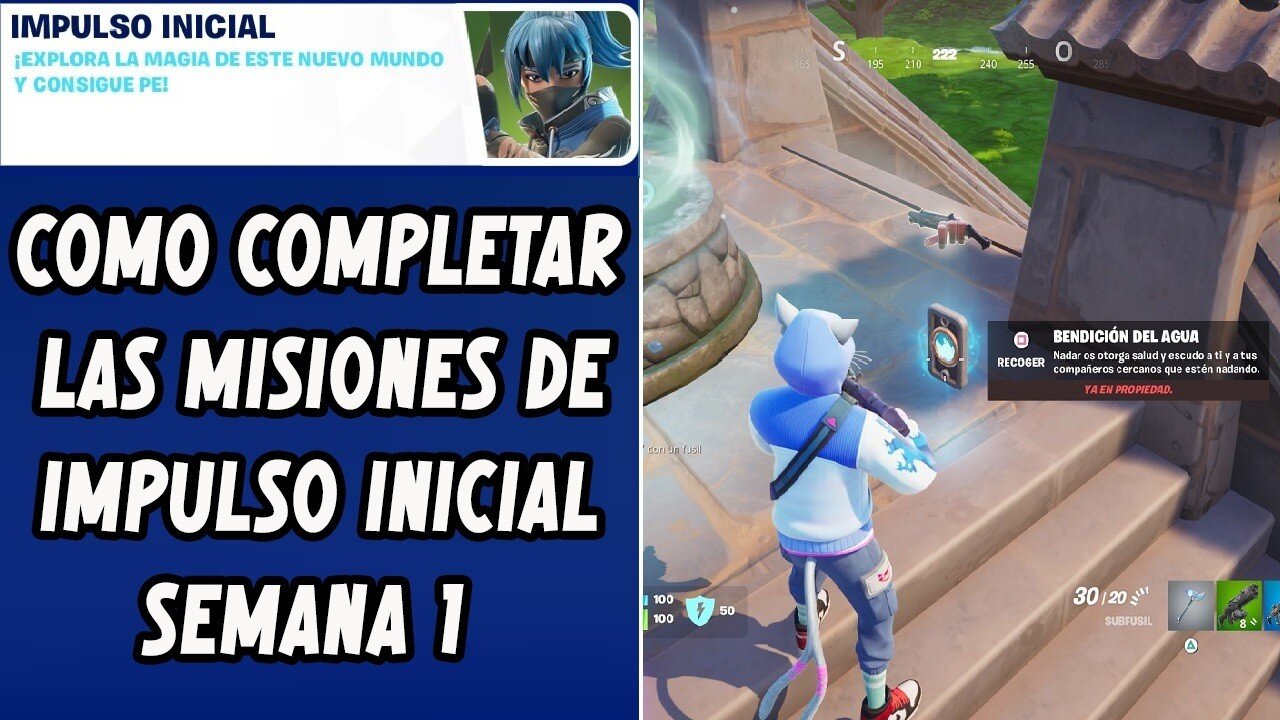 Como completar las misiones de impulso inicial semana 1 fortnite